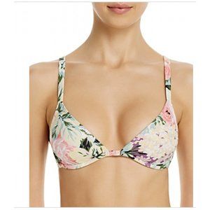 Faithfull the Brand $95 Lavande Printed Underwire Bikini Swim Top Size AU8/US4